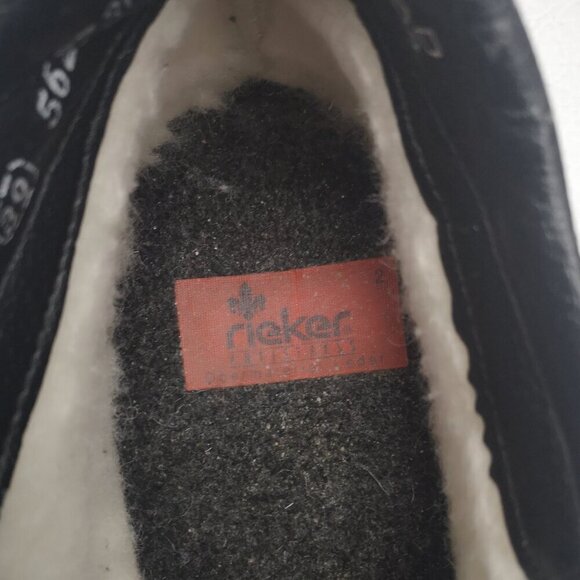 Rieker Anti Stress Ladies Size 39 (8.5 US) Brown & Black Faux Fur Lined Booties - Picture 5 of 12